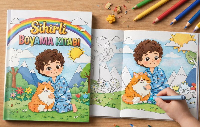 Sihirli Boyama Kitabı! Dikey A4