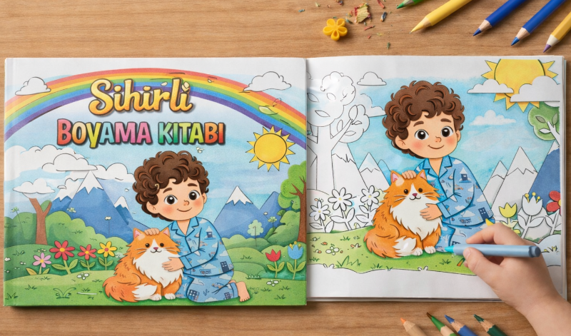 Sihirli Boyama Kitabı! Yatay A5 